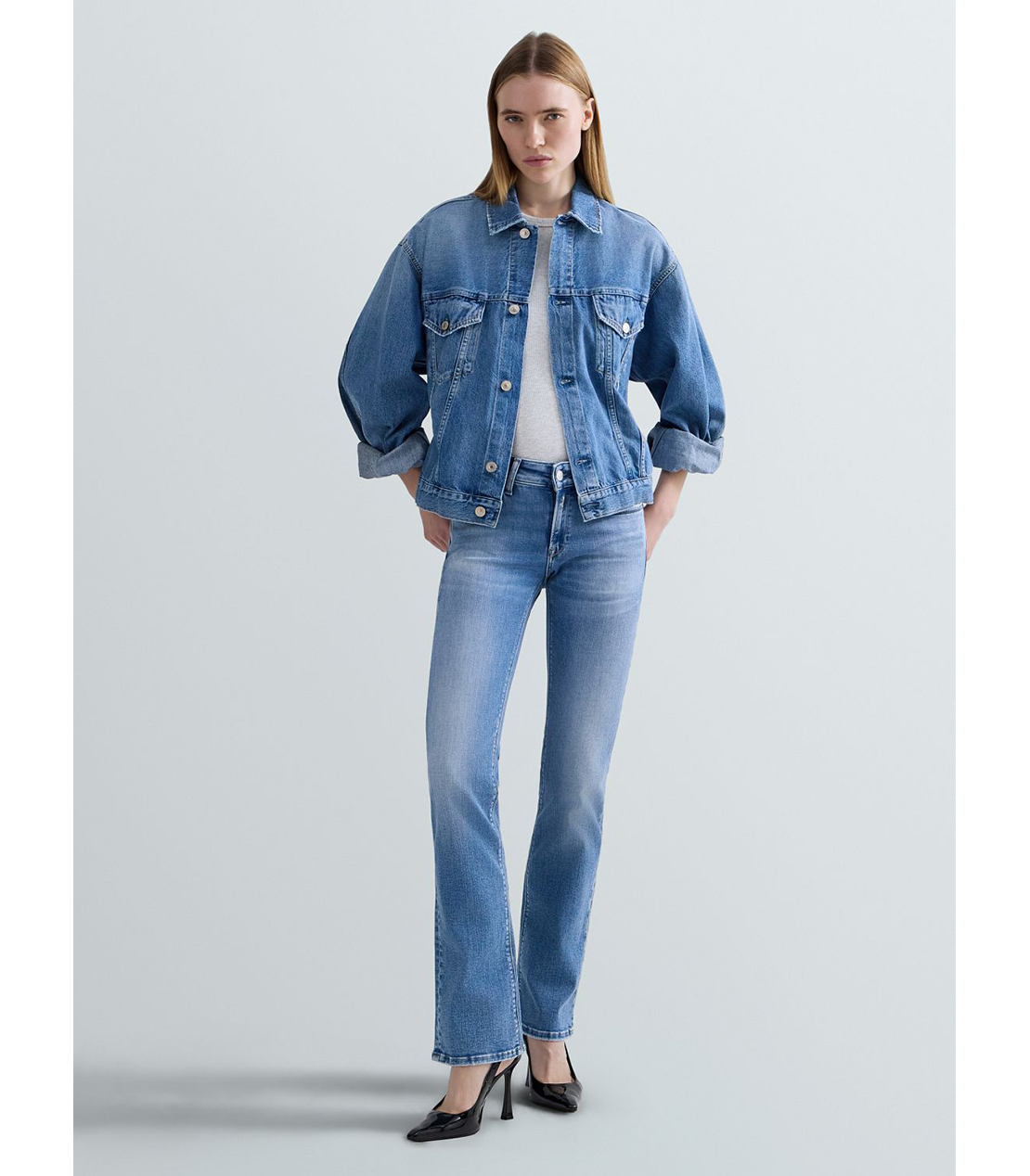 ブーツカットNEW LUZ FLARED モダールストレッチデニム 詳細画像 ダークブルー 2